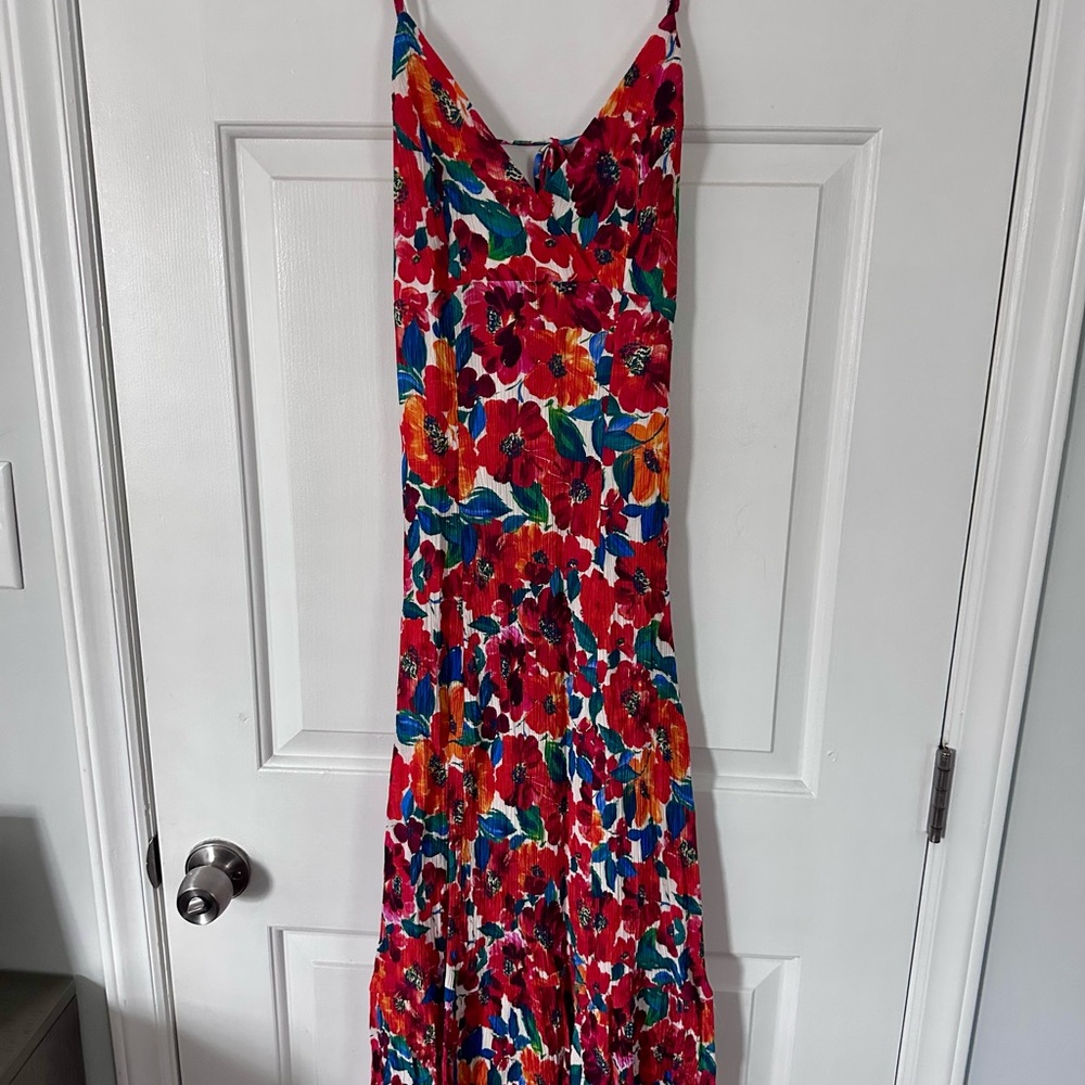 ❗️SALE❗️Floral V-Neck Spaghetti Strap Maxi Dress